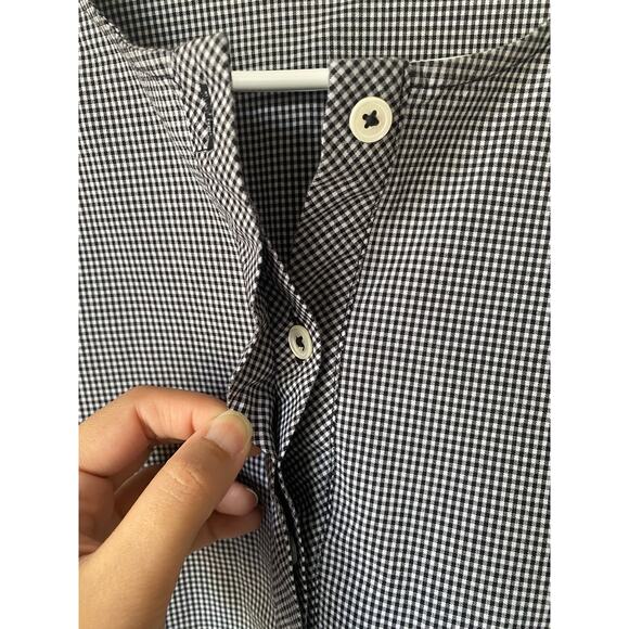 J.Jill Gingham Tunic Top M Lagenlook Comfy Artsy Minimalist Boxy Lightweight - Picture 4 of 8